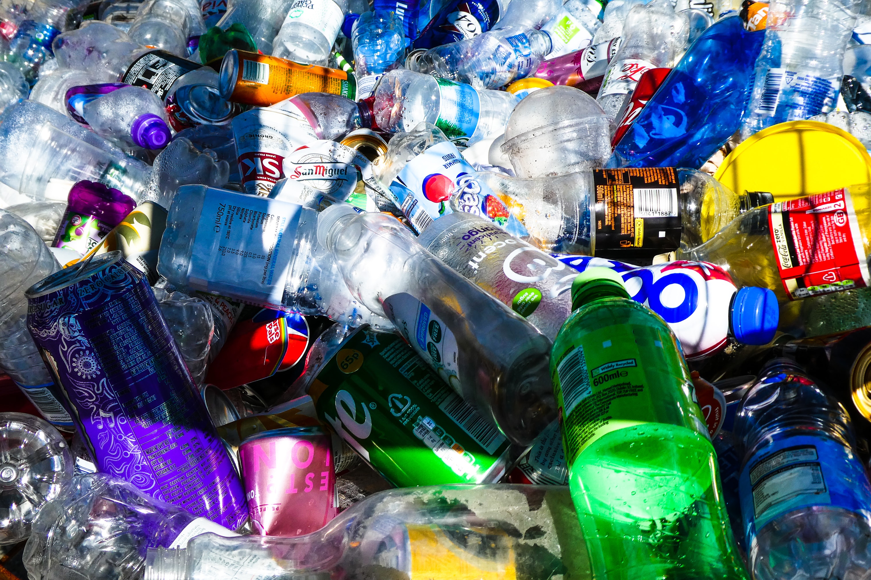 A mountain of waste plastic bottles in a landfill A mountain of waste plastic bottles in a landfill